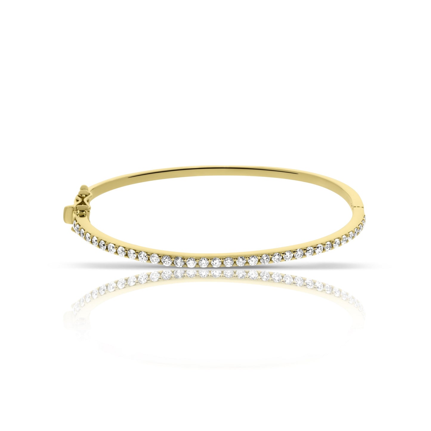 Diamond Bangle Bracelet – Starlit Crescent