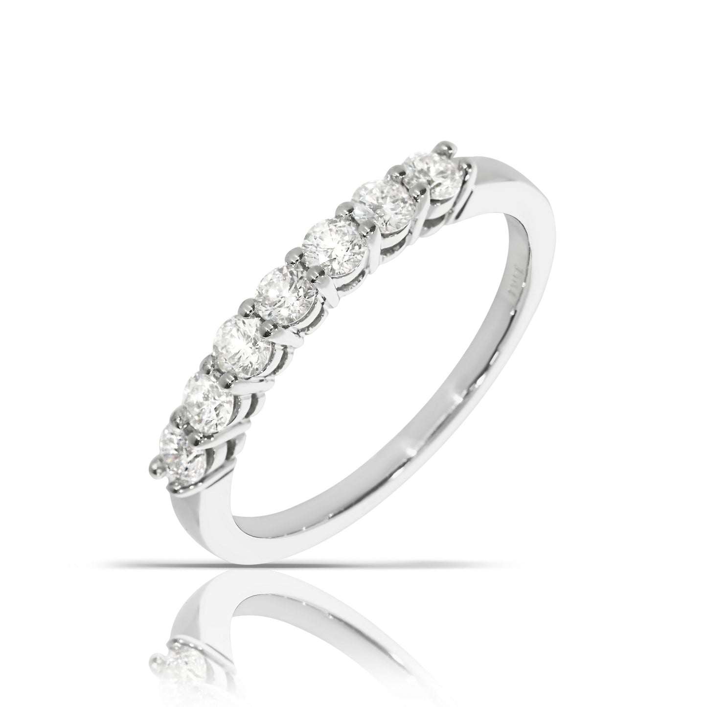 Embrace the eternal with the "Circle of Lumina" round diamond eternity ring, a masterful testament to timeless connection. Perfect for celebrating anniversaries, significant milestones, or any profound personal occasion.