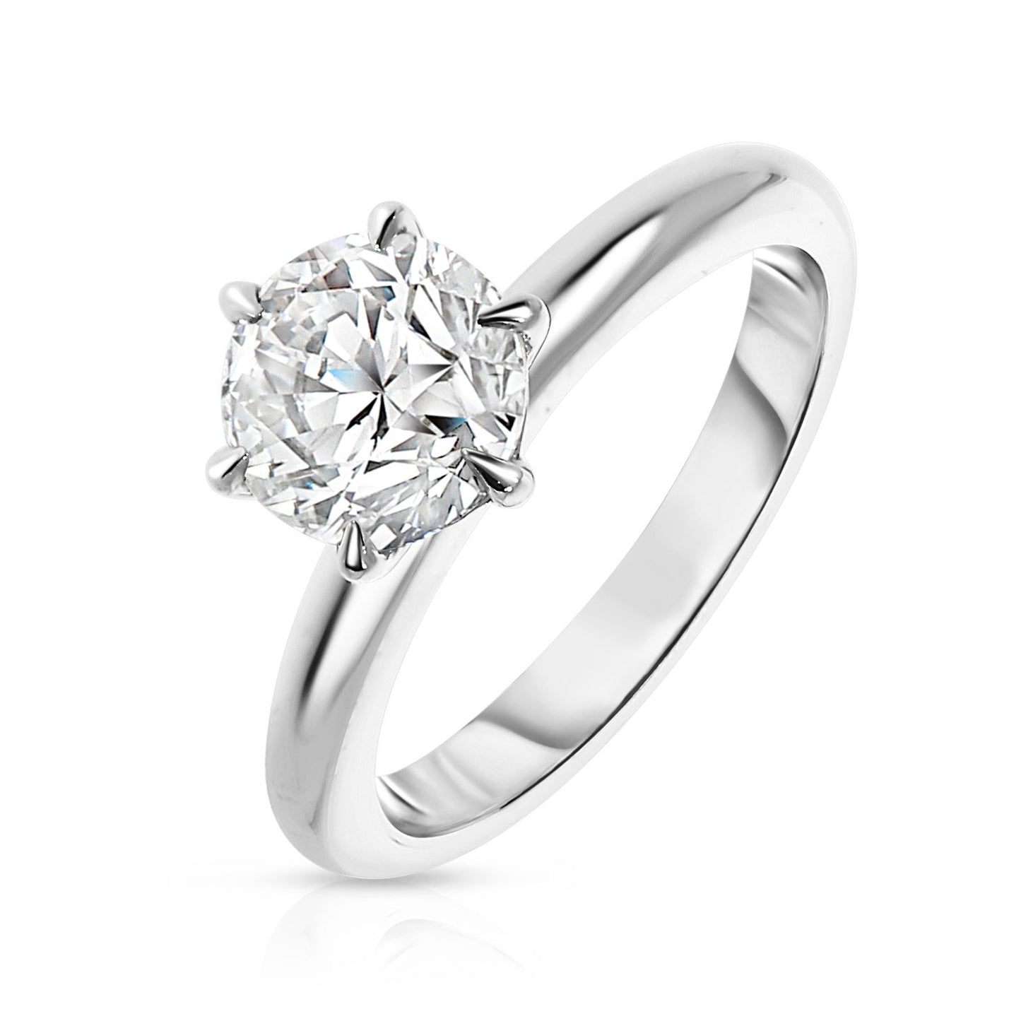 Gold Solitaire Ring with Round Diamond – Celestial Promise | Nocturne