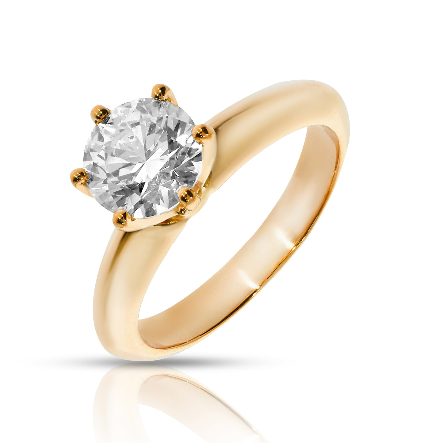 Solitaire Ring in White Gold with Round Diamond – Eternity's Light | Collection Unnamed