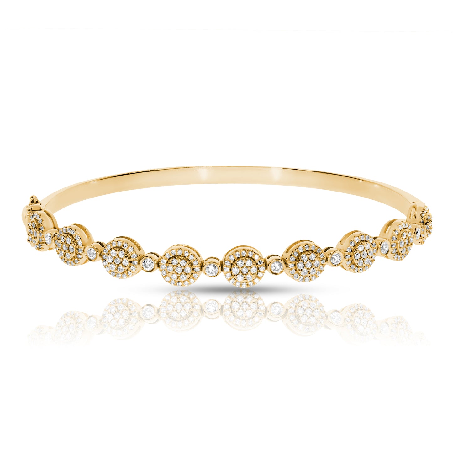 Diamond Bangle Bracelet – Orbits of Eternity | Celestial Allure