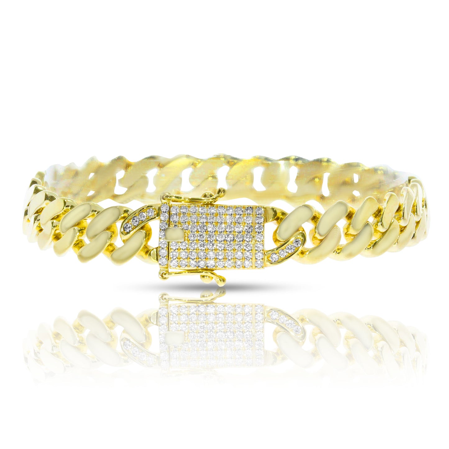 Men's Bracelet in White Gold with Diamonds – The Celestial Link | Stellar Reflections