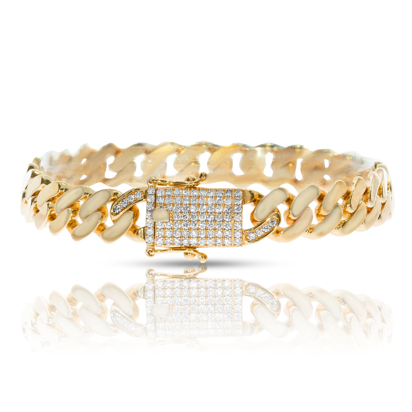 Men's Bracelet in White Gold with Diamonds – The Celestial Link | Stellar Reflections