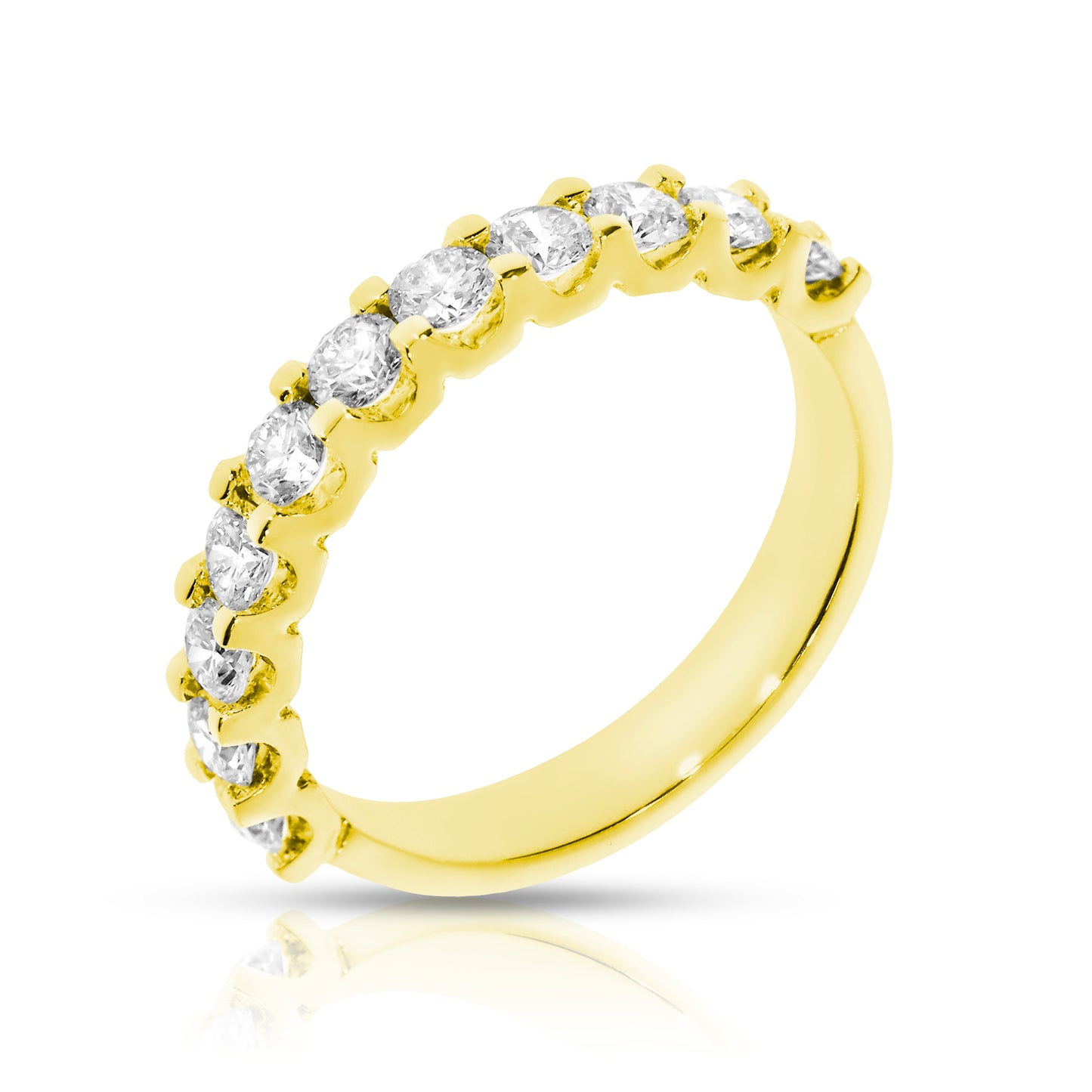 Discover the elegance of the "Eternal Constellation" eternity ring, crafted in gold with a seamless circle of round-cut diamonds. Symbolizing an unending journey of love and the infinite beauty of the night sky, this ring is perfect for celebrating anniversaries, personal achievements, or eternal bonds. A meaningful addition to any collection.