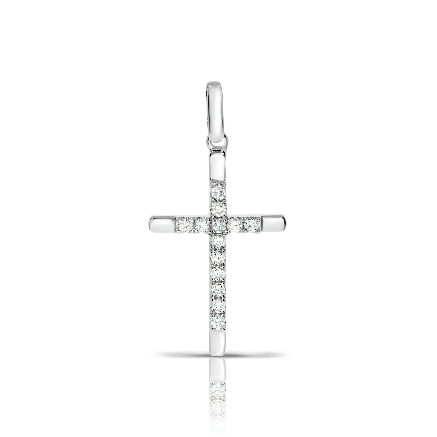 Gold Cross Pendant with Diamonds – Celestial Faith | Solstice