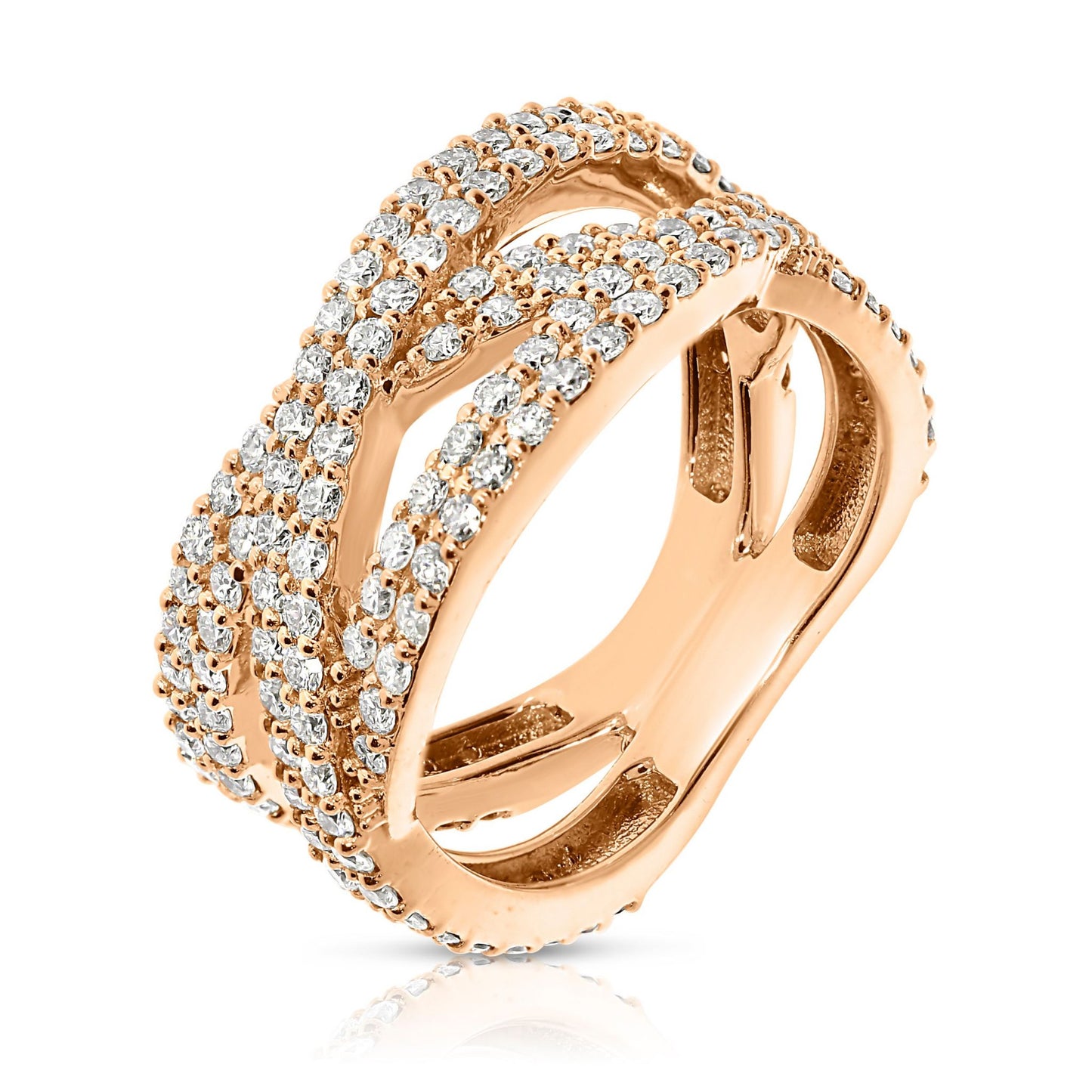 Gold Eternity Ring with Round Diamonds – Infinite Weave | Eternity Rings