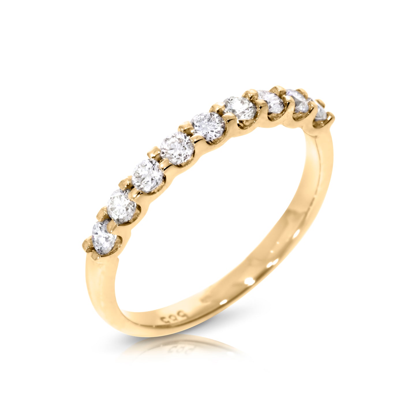 Gold Eternity Ring with Round Diamonds – Endless Glimmer | Eternity Rings