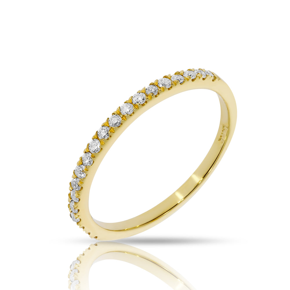 Bague d'éternité en diamant de 0,15 carat avec diadème