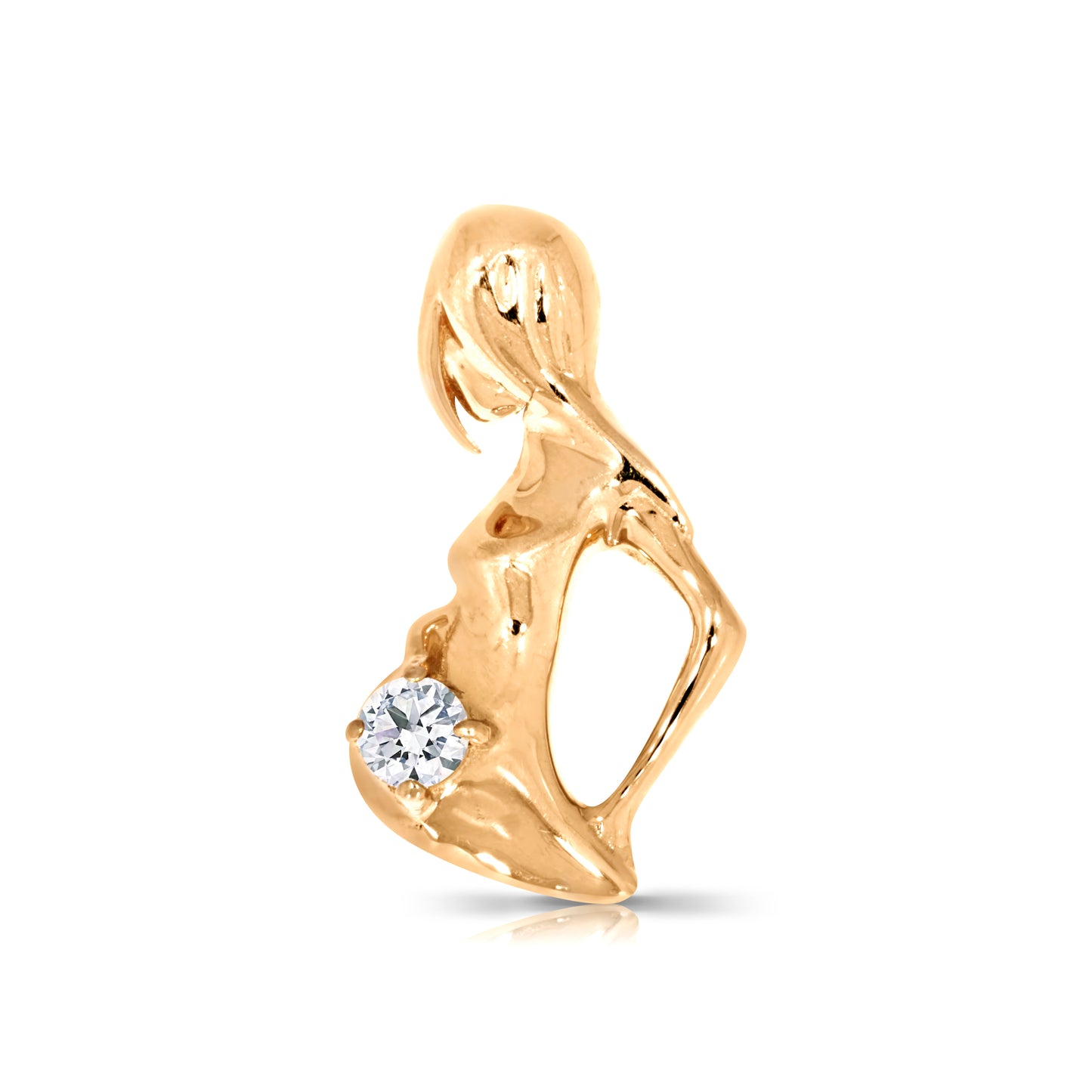 Pendentif de grossesse en diamant de 0,15 carat Baby Spirit