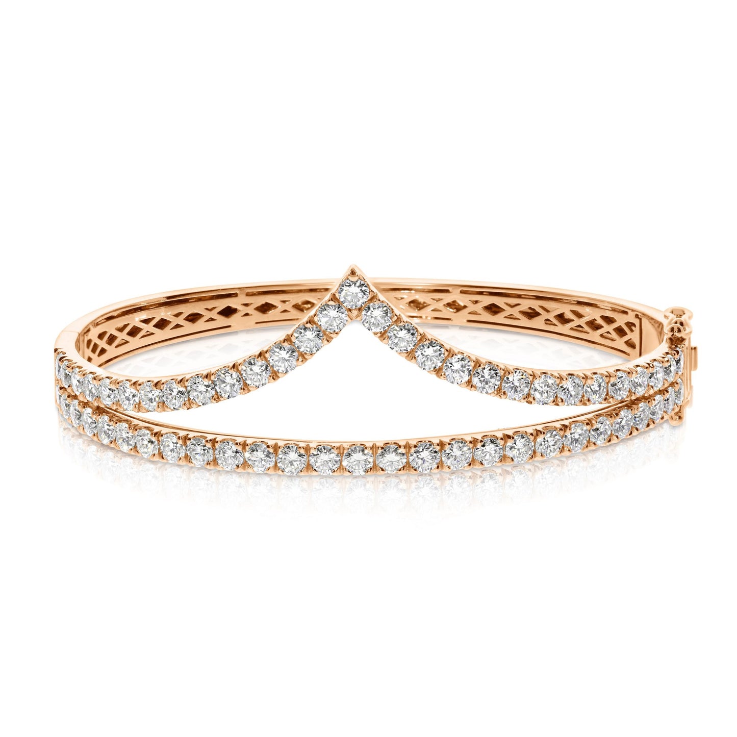 Diamond Bangle Bracelet – Lunar Embrace | Origins