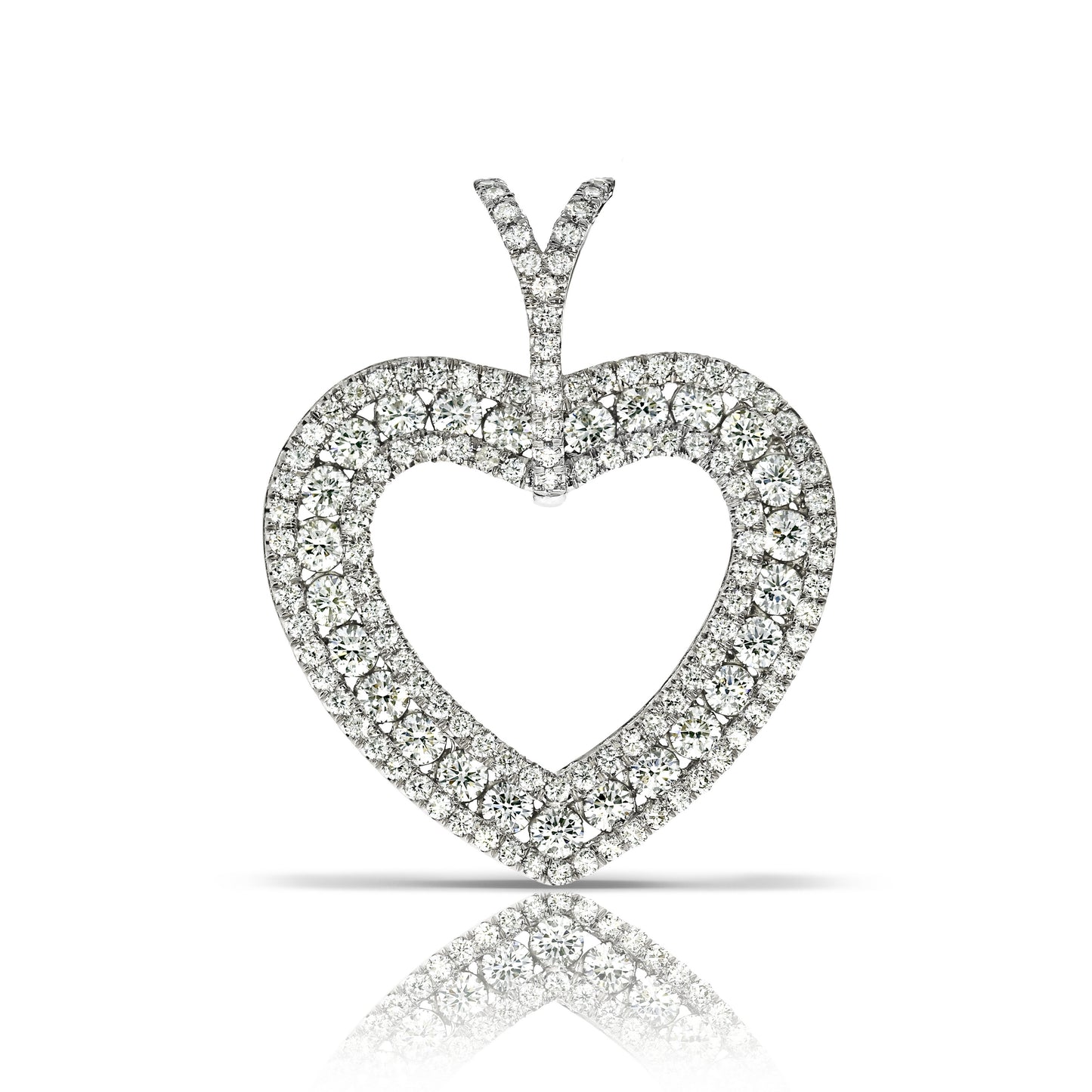 3,50 Karat Diamant Herz Anhänger Lyra Love