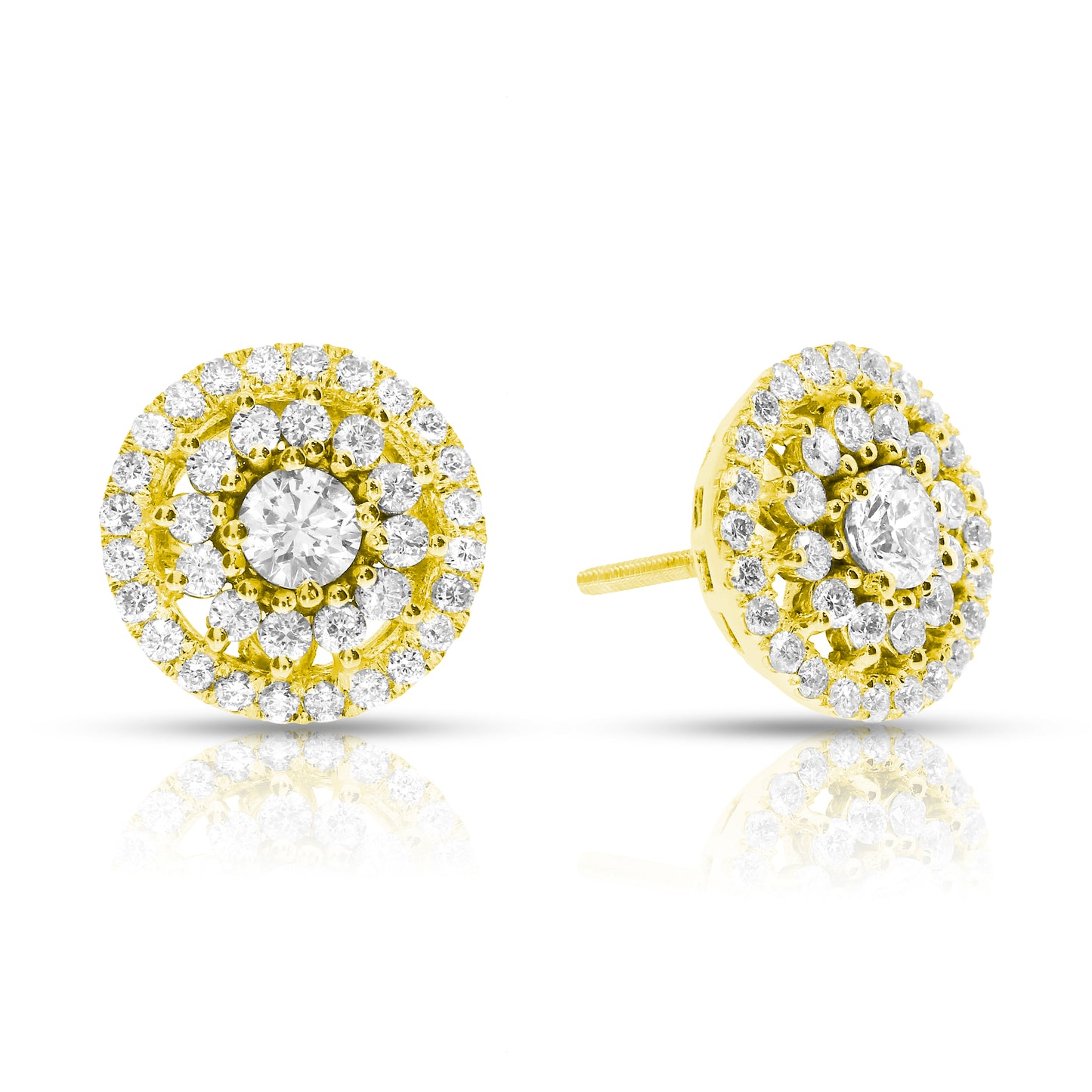 Boucles d'oreilles à tige en diamant de 1,20 carat Vertiges