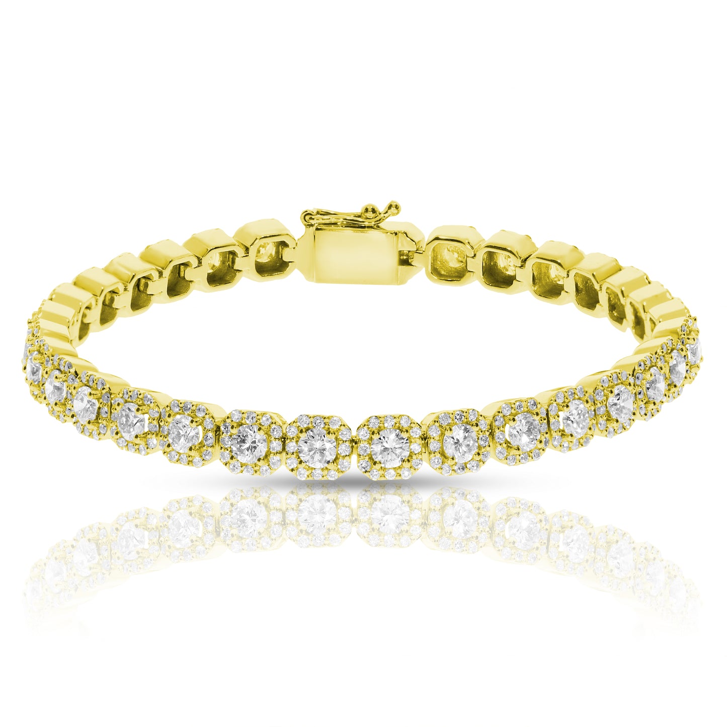 Bracelet in White Gold with Round Diamonds – Celestial Orbit |