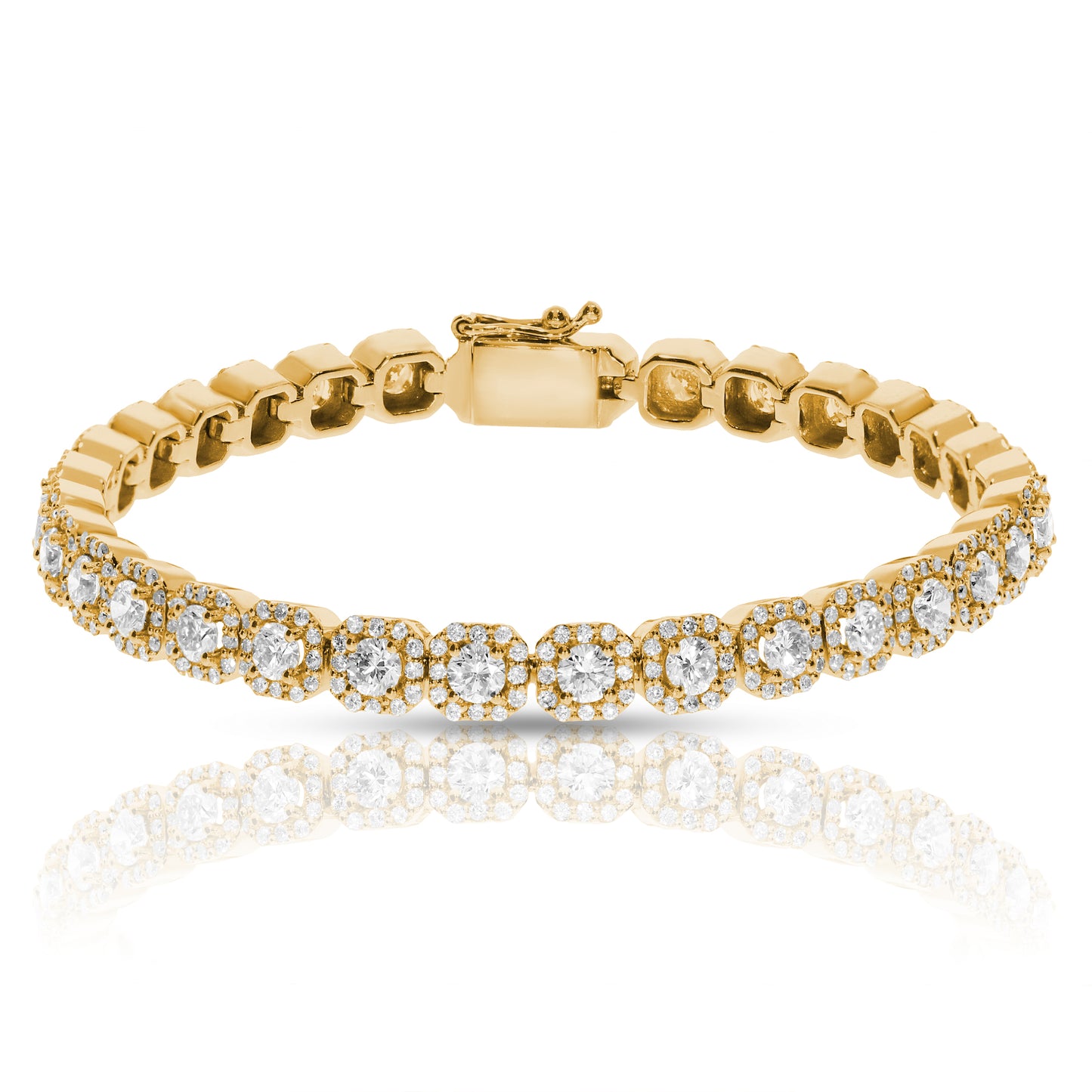 Bracelet in White Gold with Round Diamonds – Celestial Orbit |