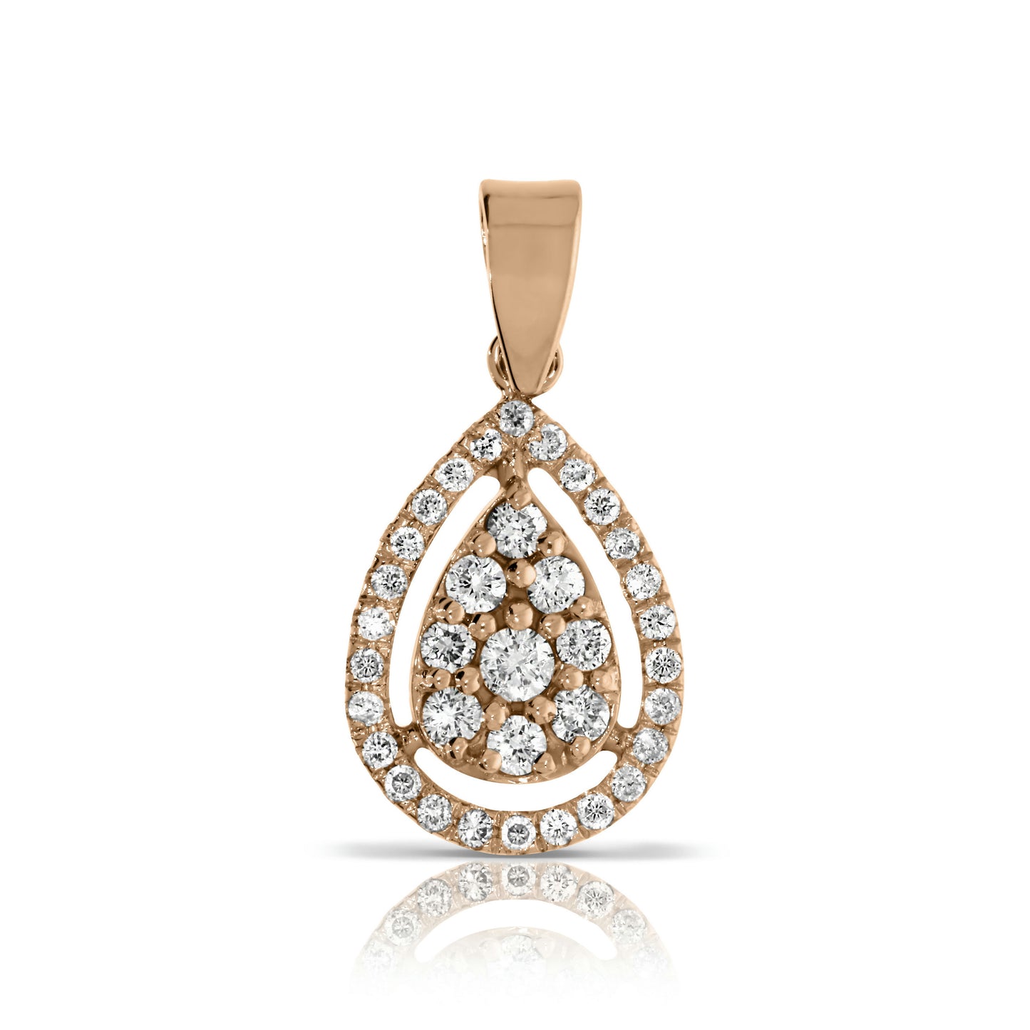 Gold Teardrop Diamond Pendant – Eternal Elegance | Signature Collection
