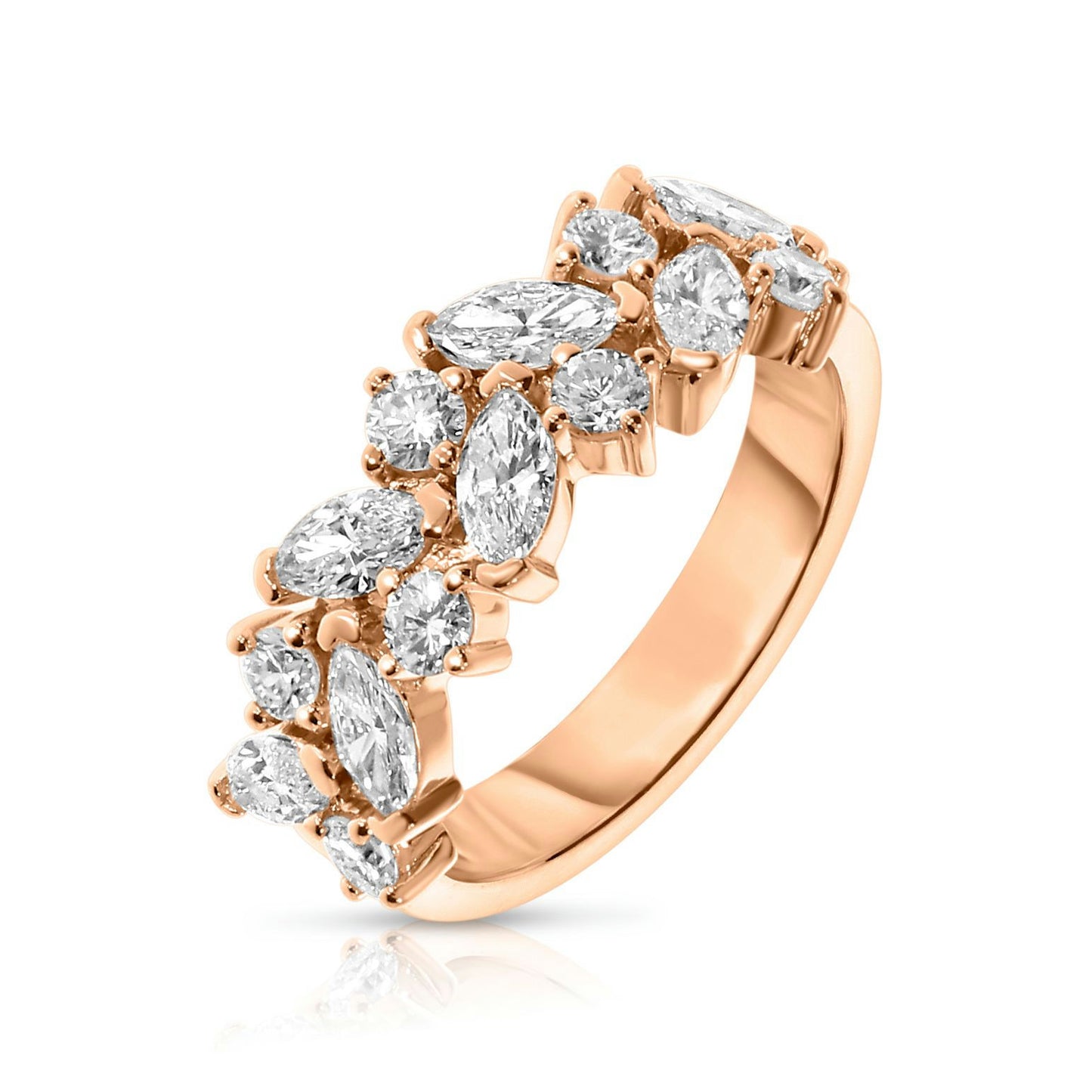 Eternity Ring in Gold with Marquise Diamonds – The Celestial Embrace