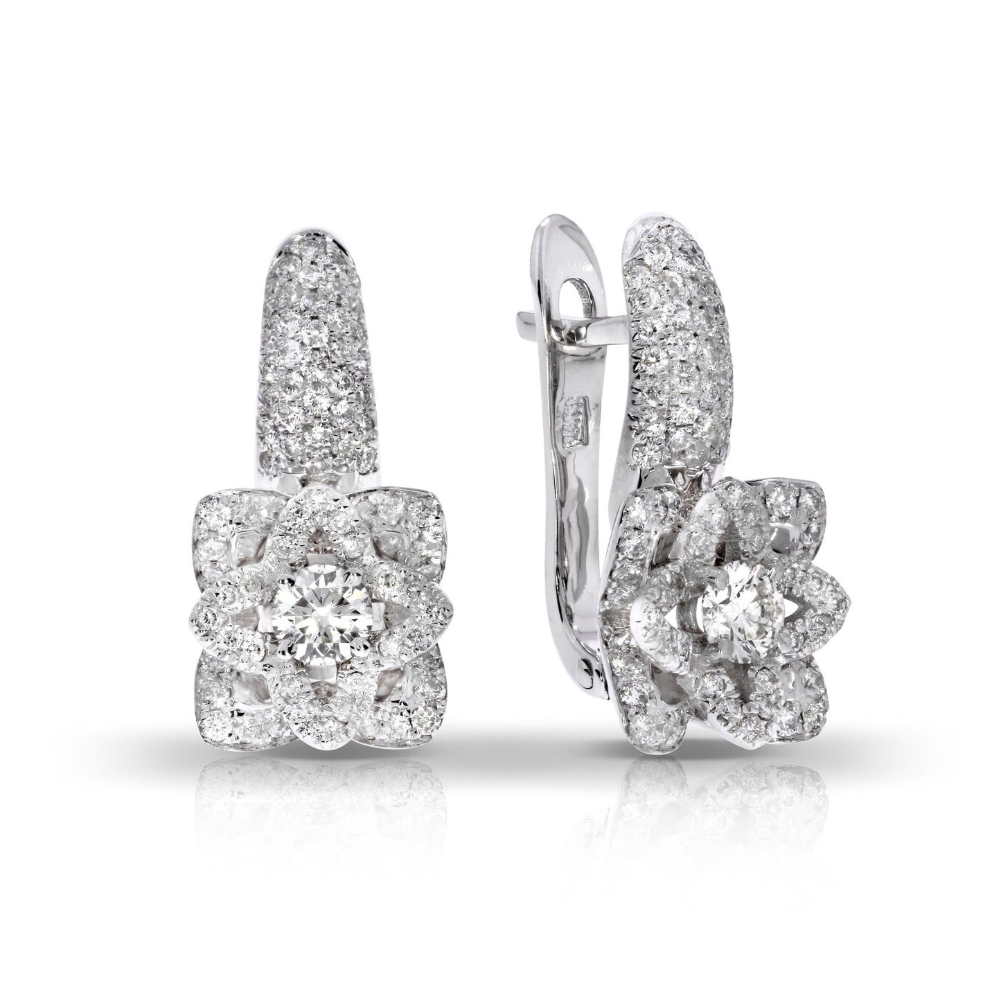 Gold Huggie Earrings with Round Diamond – Stellar Embrace | Celestial Bloom