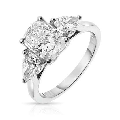 Gold Sidestone Ring with Cushion Diamond – Eclipse Symphony