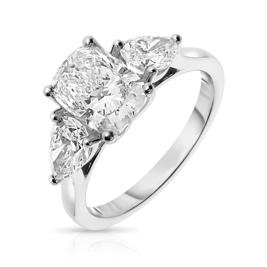 Gold Sidestone Ring with Cushion Diamond – Eclipse Symphony