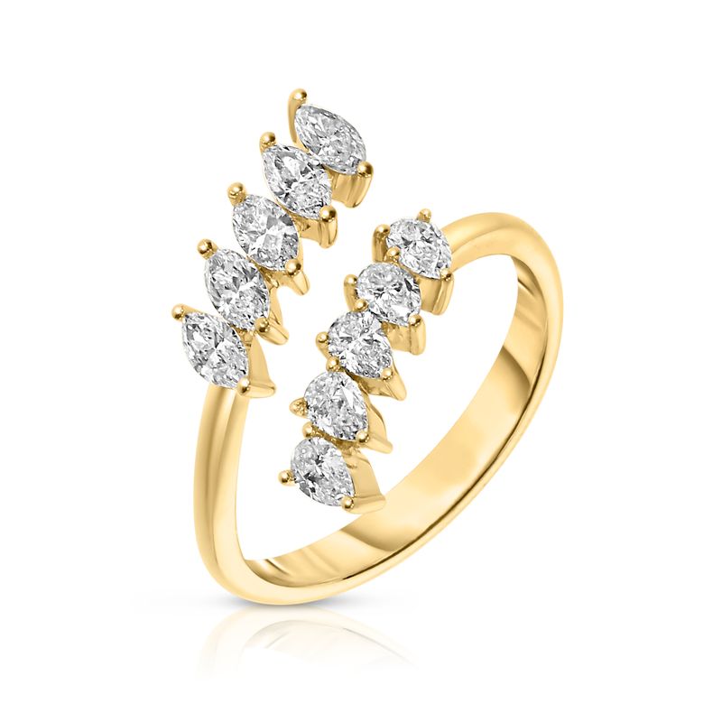 Stellar Glint gold stud earrings, featuring radiant round-cut diamonds. Available in 14K or 18K gold. Perfect for daily elegance or as a token of love.