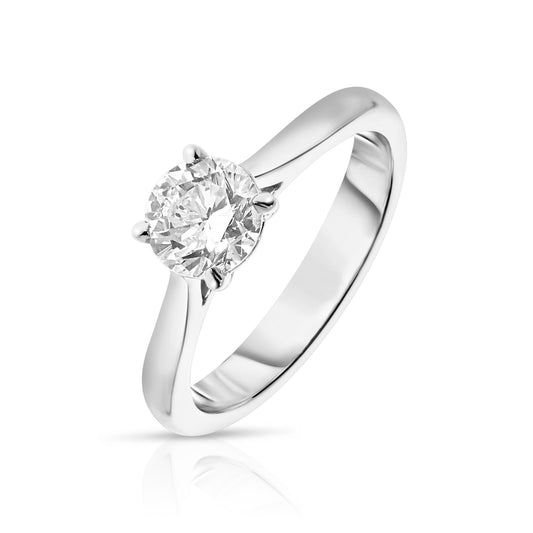 Gold Solitaire Ring with Round Diamond – Timeless Star | Solitaire Rings