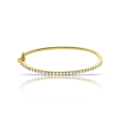 Diamond Bangle Bracelet – Starlit Crescent
