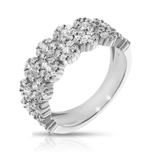 Inspired by the vast, infinite beauty of the cosmos, the Eternal Stardust eternity ring is a tribute to everlasting love. Crafted in luminous gold with round-cut diamonds. Perfect for anniversaries.