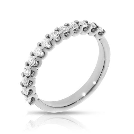 Radiating the eternal dance of stars, the "Celestial Infinity" Gold eternity ring captures the night's timeless beauty. With resplendent round-cut diamonds encircling the band, each gem speaks of everlasting moments and lasting devotion. This seamless ring design symbolizes unbroken connections, making it an exquisite gift for celebrating enduring love, commemorating anniversaries, or honoring personal milestones that shimmer as brightly as the cosmos.