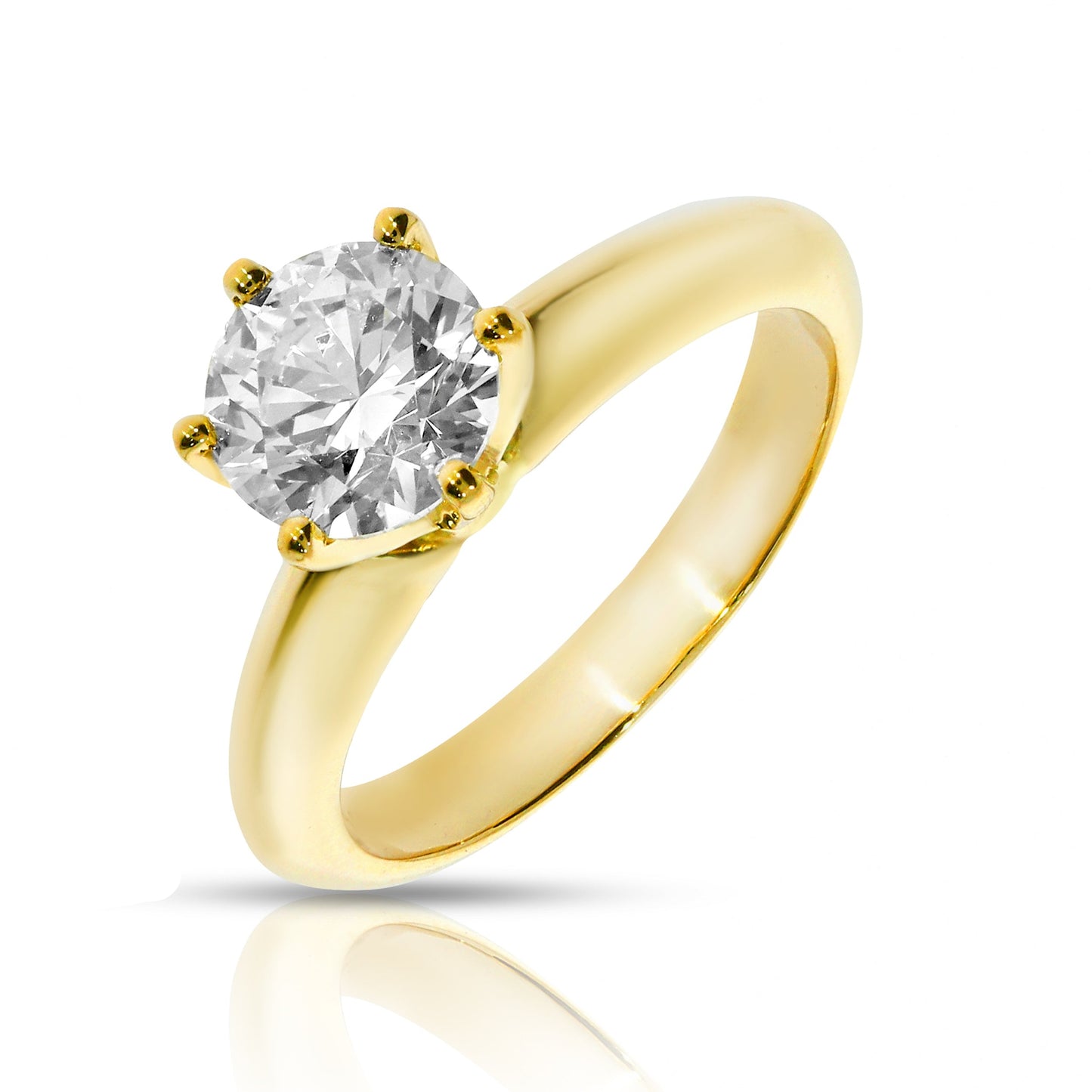 Solitaire Ring in White Gold with Round Diamond – Eternity's Light | Collection Unnamed