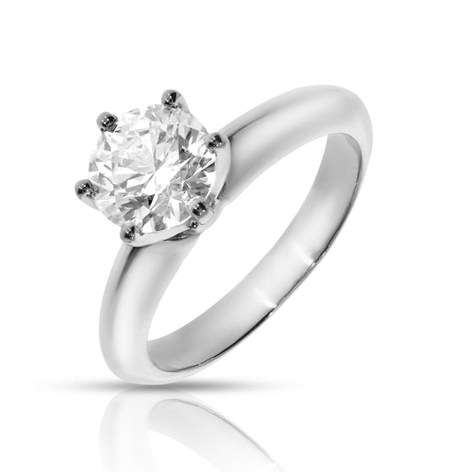 Solitaire Ring in White Gold with Round Diamond – Eternity's Light | Collection Unnamed