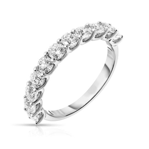 White Gold Eternity Ring with Round Diamonds – Circles of Light | Eternal Radiance