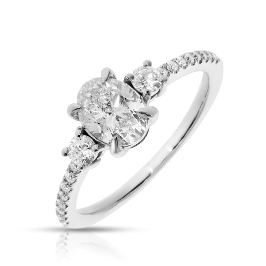 Gold Stud Earrings with Round Diamonds – Radiant Blossom | Stud Earrings