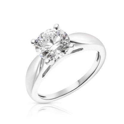 Bague solitaire en diamant de 2 carats Bague Leia