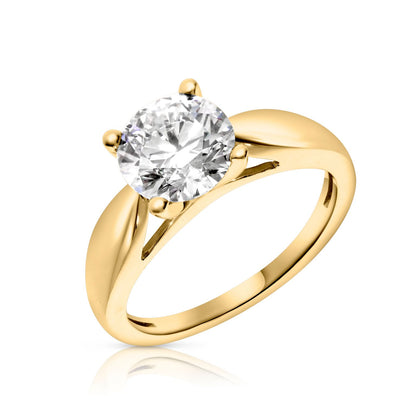 Bague solitaire en diamant de 2 carats Bague Leia