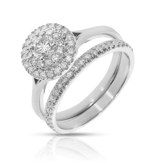 Diamond Halo Ring – Circle of Radiance | Nocturne