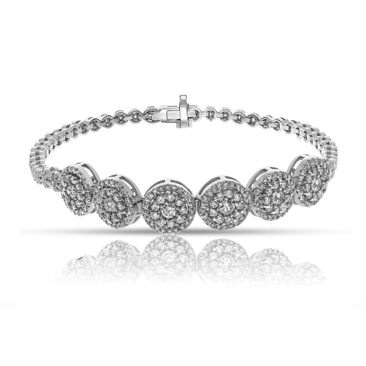 Discover the elegance of the 'Celestial Harmony' bracelet. Crafted in gold and adorned with round-cut diamonds, this piece captures the serene essence of the cosmos, symbolizing unity and balance. Ideal for life's most luminous moments.