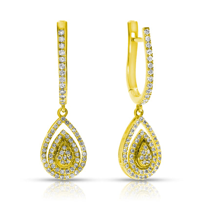 Gold Stud Earrings with Round Diamonds – Twilight Sparkle | Stud Earrings