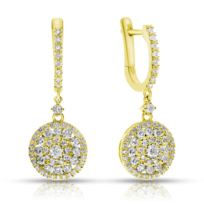 White Gold Drop Earrings with Round-Cut Diamonds – Celestial Harmony | Origins