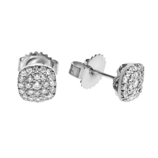 Gold Stud Earrings with Diamonds – Radiant Mosaic | Stud Earrings