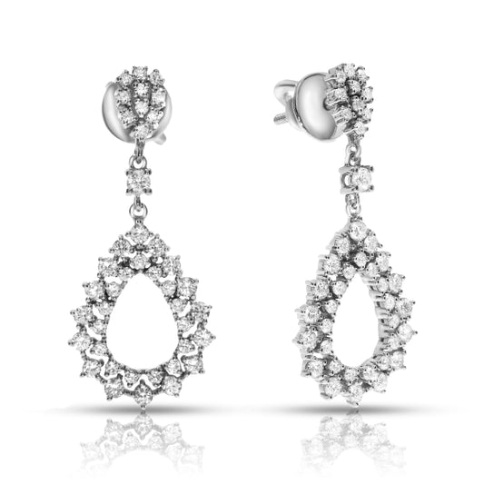Gold Drop Earrings with Diamonds – Celestial Cascade | Drop Earrings