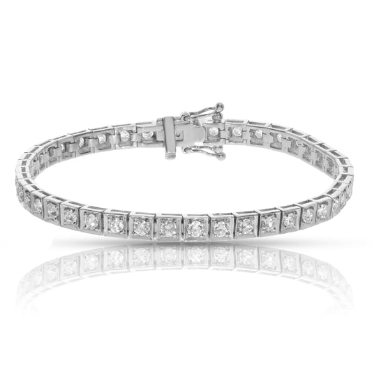 Bracelet tennis en diamant 3 carats Equator
