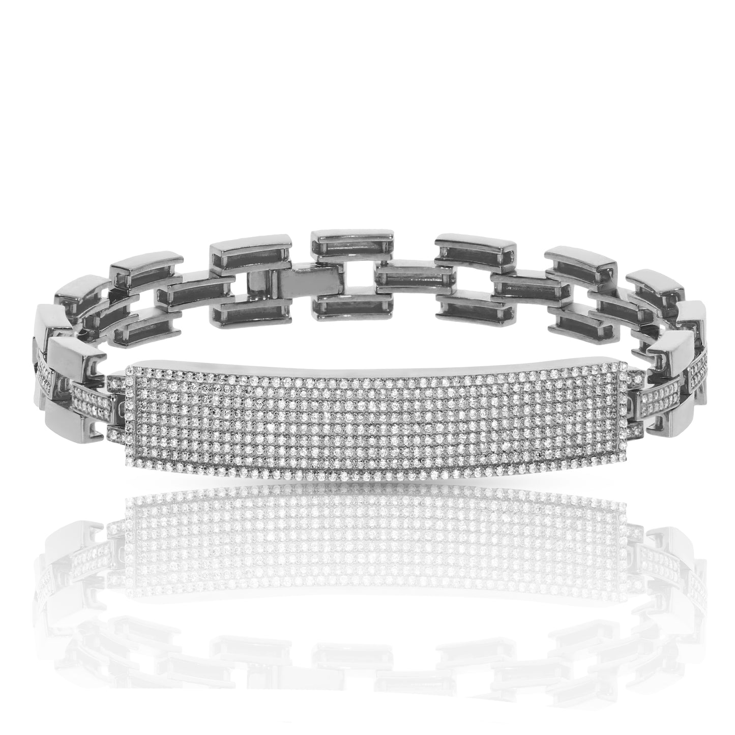 Men's Bracelet in White Gold with Diamonds – Celestial Fortitude | Astralis Collection