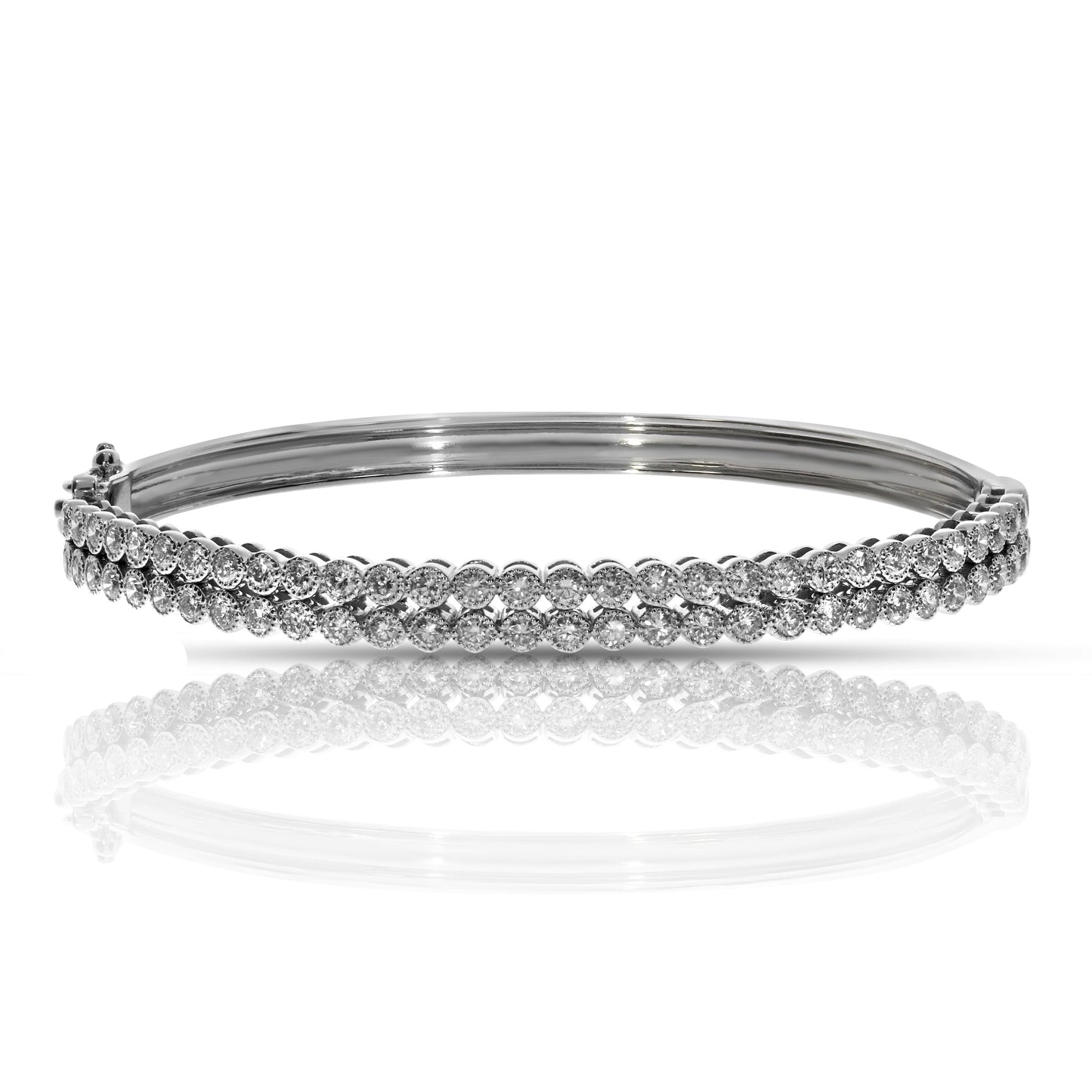 Diamond Bangle Bracelet – Moonlit Elegance