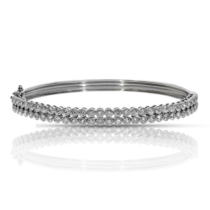 Diamond Bangle Bracelet – Moonlit Elegance