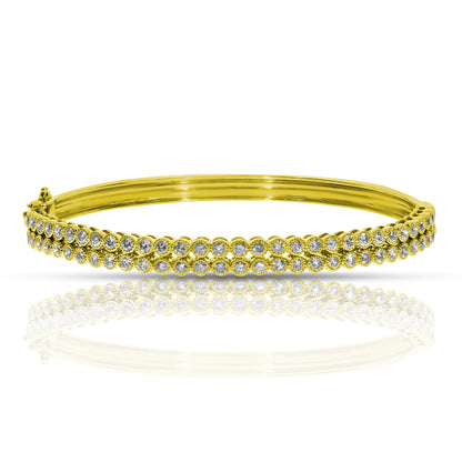 Diamond Bangle Bracelet – Moonlit Elegance