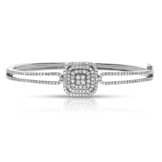 Diamond Bangle Bracelet – Celestial Echoes | Luminous Reflections