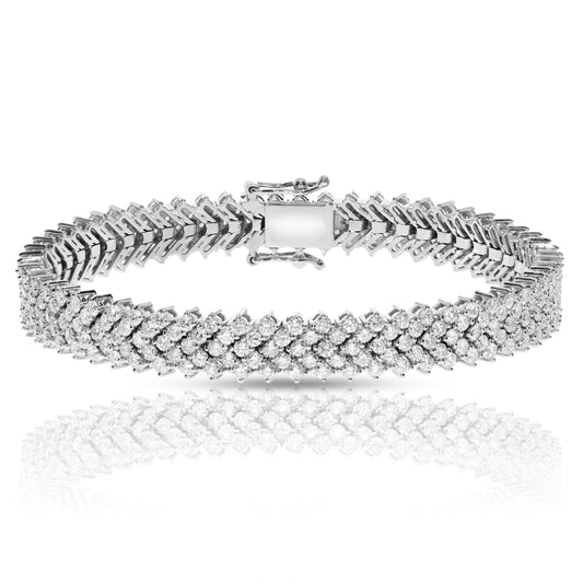 Diamond Tennis Bracelet – Celestial Cascade | Luminous Echoes