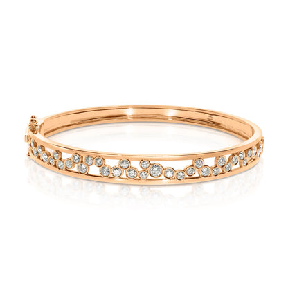 Bangle in Gold with Diamonds – Celestial Harmony