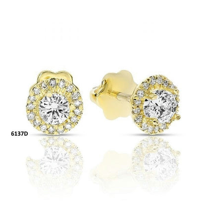 Gold Diamond Stud Earrings – Eternal Radiance | Lumina