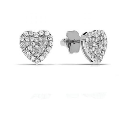 Gold Heart Diamond Stud Earrings – Love’s Embrace | Enchantment